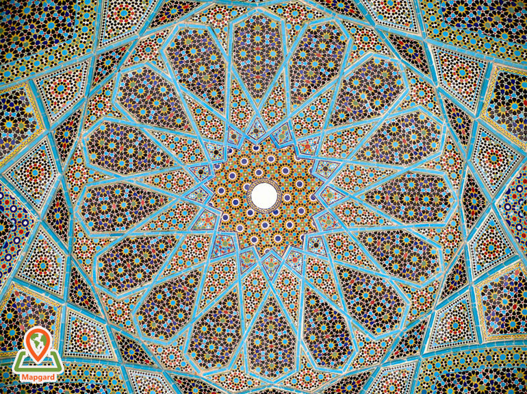 کاشی های هفت رنگ معرق حافظیه کاشی های هفت رنگ معرق حافظیه